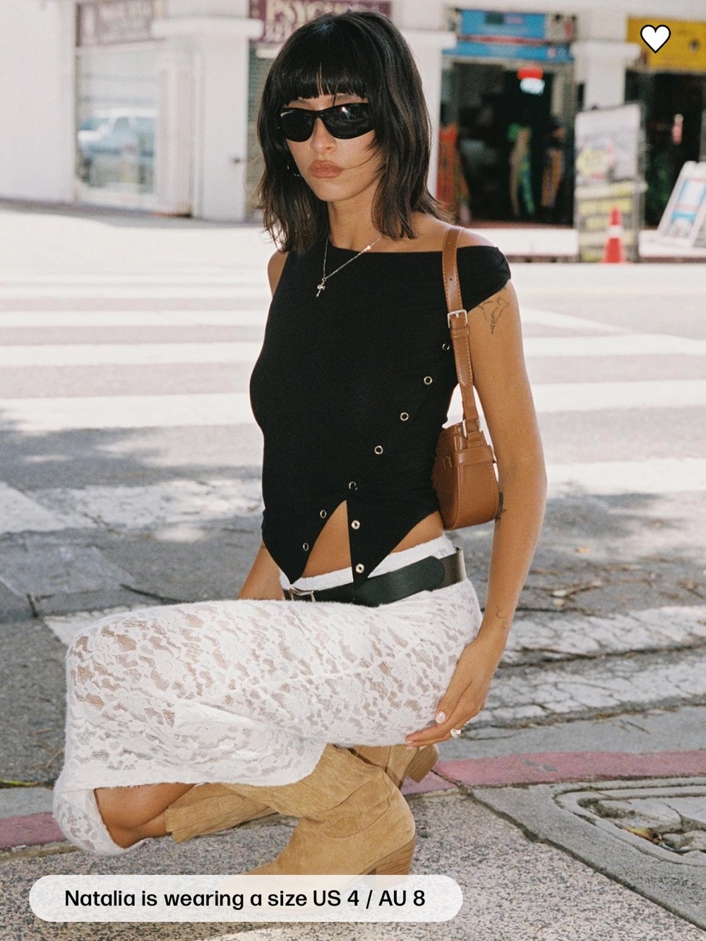 Princess Polly Black Asymmetric Snap-Front Tank Top